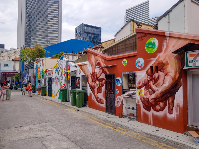 Singapore nähtävyydet seinämuraalit