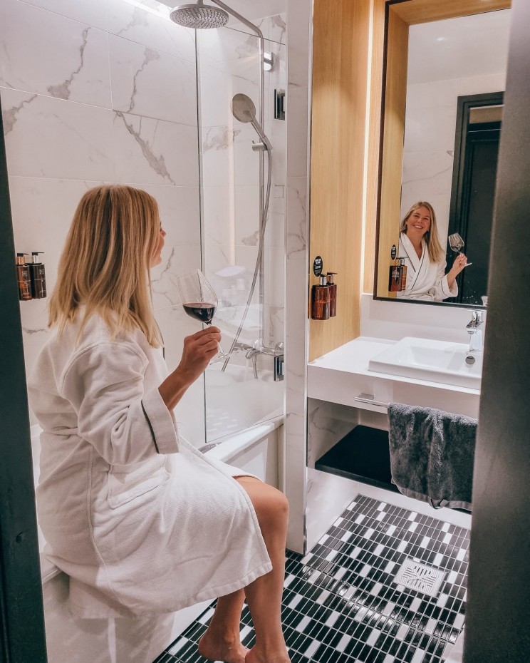 Hotel Clarion Aviapolis kokemuksia, kylpy huoneessa